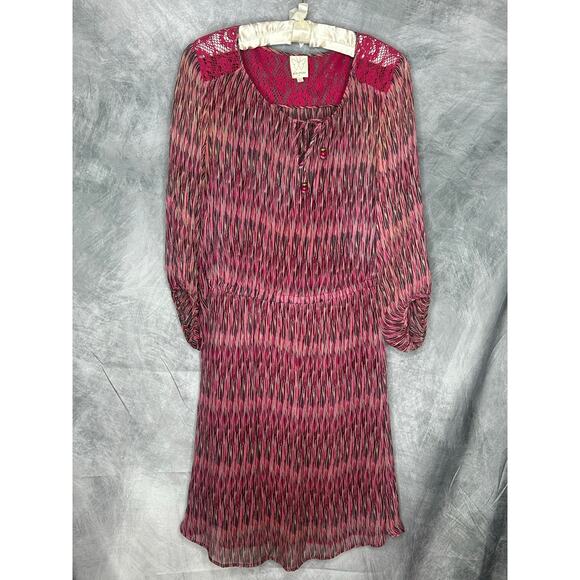 Ella Moss Dress Women XS 100% Silk Fairycore Event Romantic Boho Sheer Flowing - Picture 1 of 8